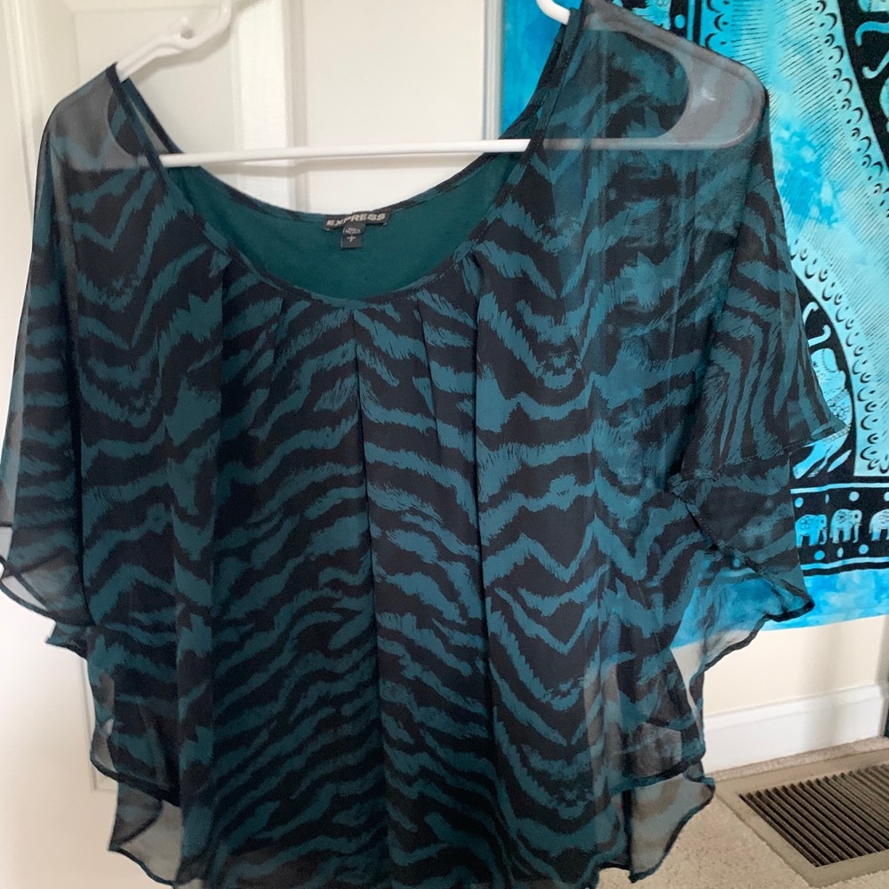 Forest green blouse